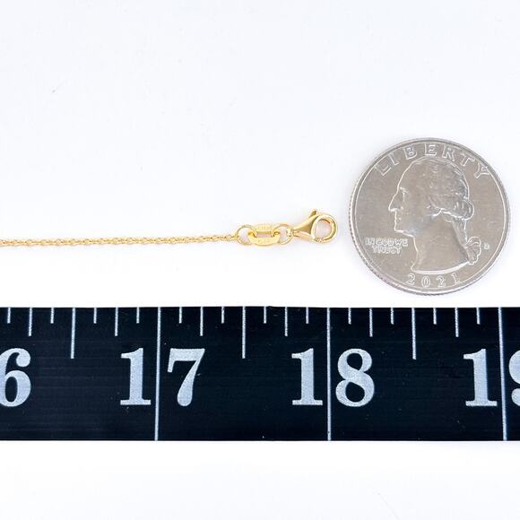 Vintage Sterling Silver 925 Gold Tone Cubic Zirconia Infinity Necklace 16”-18” - Picture 3 of 5